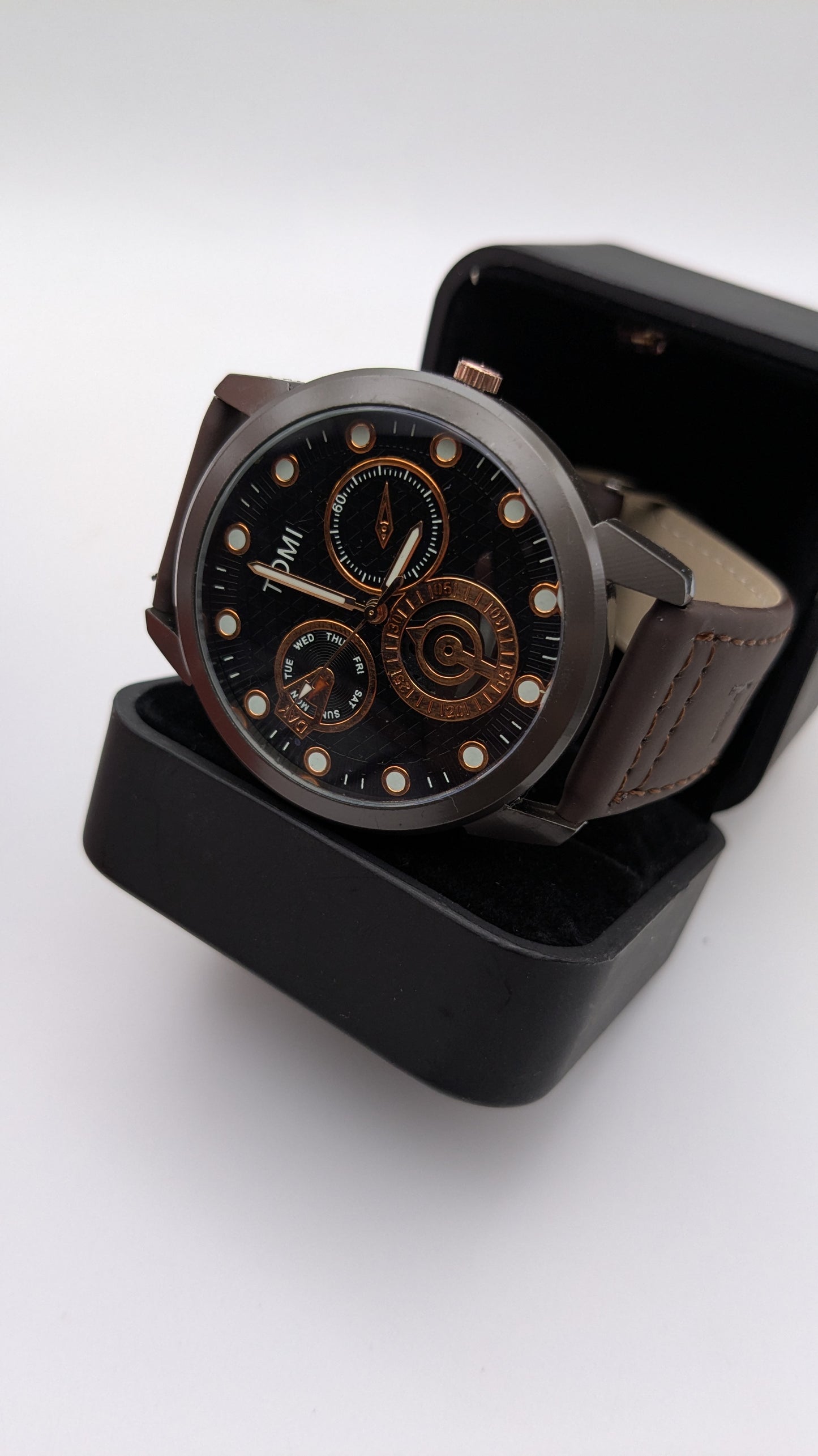 TOMI Leather Strap Watches Luxury Men's Watches Tomi Men Watches