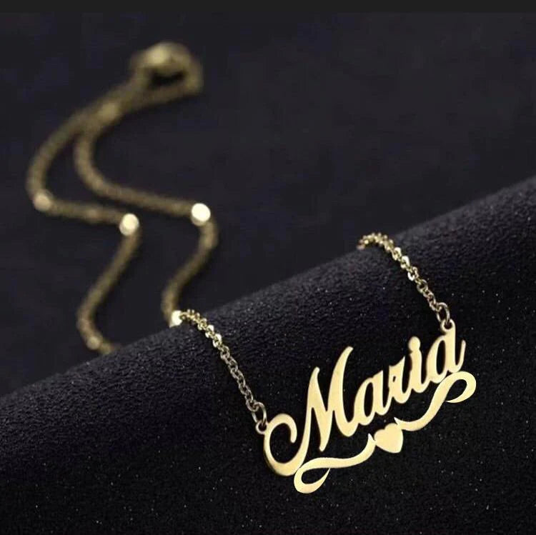 "Custom Name Necklace for Girls | Personalized Butterfly Heart Pendant | Gold & Silver Plated Jewelry Gift"